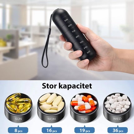 TravelMate | 7-Day Portable Pill Organizer with Waterproof Design | Durable Aluminum for Safe Storage 1