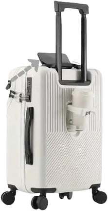 TravelMate | Hard Shell Carry-On Suitcase with USB Charging & Cup Holder | TSA Approved for Secure Travel 0