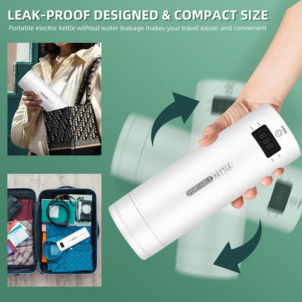 TravelMate | Portable Electric Kettle with Intelligent Temperature Control | Compact 1L Water Boiler for Hot Beverages 3