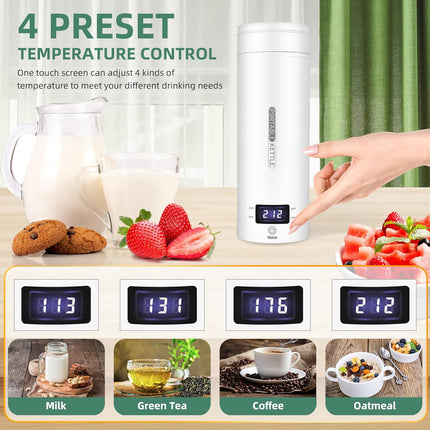 TravelMate | Portable Electric Kettle with Intelligent Temperature Control | Compact 1L Water Boiler for Hot Beverages 4