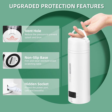 TravelMate | Portable Electric Kettle with Intelligent Temperature Control | Compact Travel Kettle for On-the-Go Convenience 1