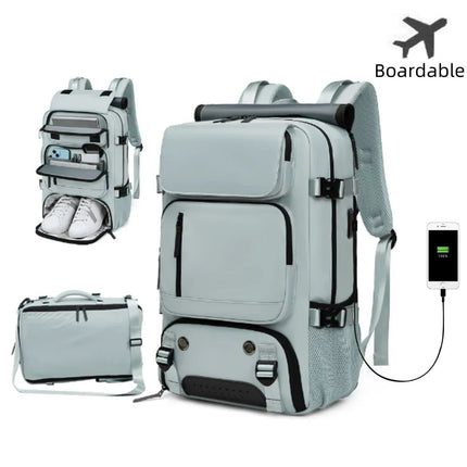 TravelMax | Waterproof Travel Backpack with USB Port & Shoe Compartment | Organized Design for Stress-Free Travel 1