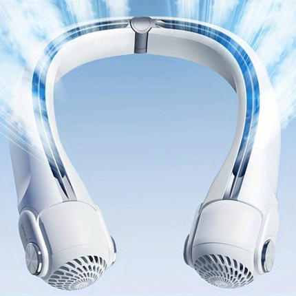 Travel Breeze | Portable Neck Fan with Dual Cooling Heads | Lightweight Design for Ultimate Comfort 1