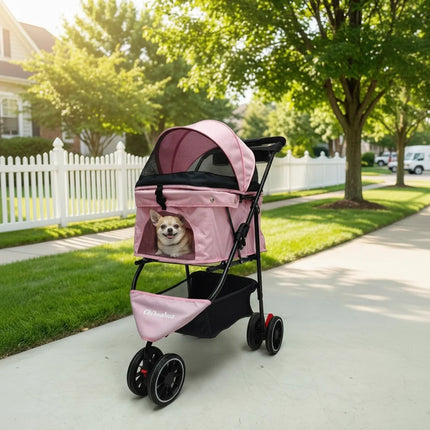 Travel Buddy | Pet Stroller for Small Dogs & Cats with Water-Resistant Fabric | Lightweight & Foldable Design for Easy Travel 0