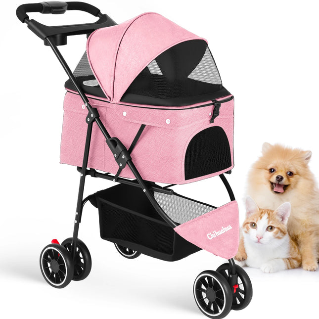 Travel Buddy | Pet Stroller for Small Dogs & Cats with Water-Resistant Fabric | Lightweight & Foldable Design for Easy Travel 1