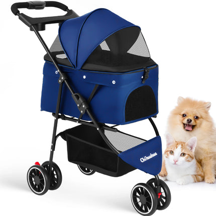 Travel Buddy | Pet Stroller for Small Dogs & Cats with Water-Resistant Fabric | Lightweight & Foldable Design for Easy Travel 12