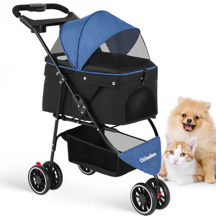Travel Buddy | Pet Stroller for Small Dogs & Cats with Water-Resistant Fabric | Lightweight & Foldable Design for Easy Travel 6