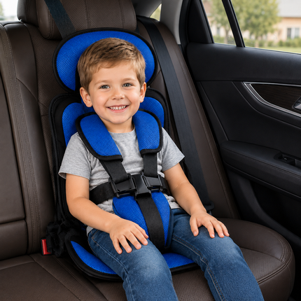 Travel Buddy | Portable Booster Car Seat with 5-Point Harness | Foldable Design for Easy Transport 1