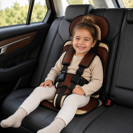 Travel Buddy | Portable Booster Car Seat with 5-Point Harness | Foldable Design for Easy Transport 13