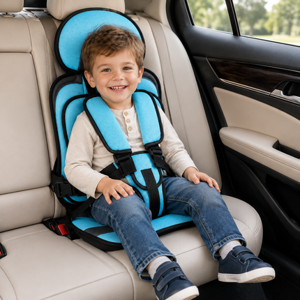 Travel Buddy | Portable Booster Car Seat with 5-Point Harness | Foldable Design for Easy Transport 17