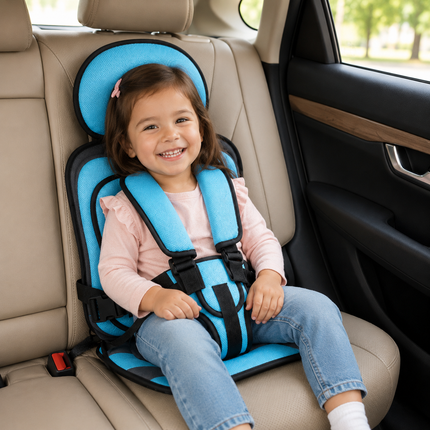 Travel Buddy | Portable Booster Car Seat with 5-Point Harness | Foldable Design for Easy Transport 18