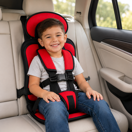 Travel Buddy | Portable Booster Car Seat with 5-Point Harness | Foldable Design for Easy Transport 6