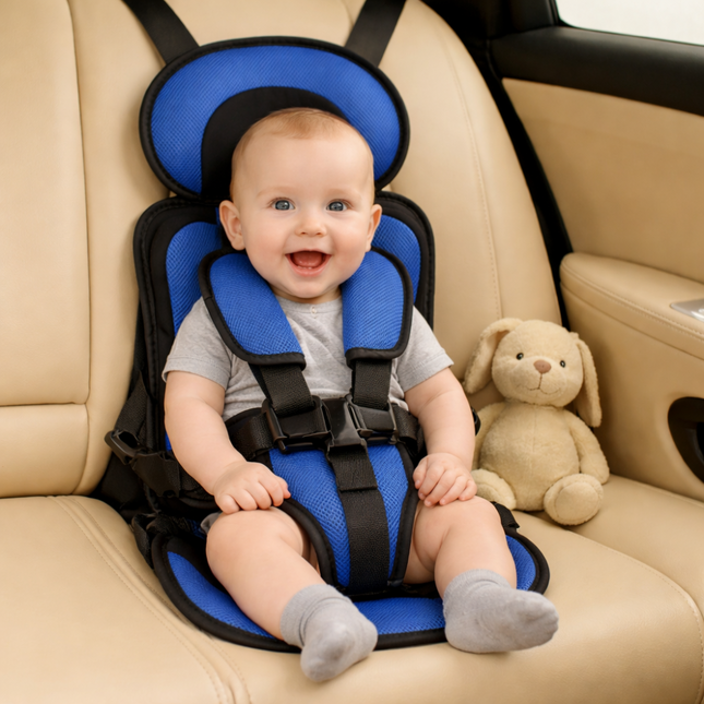 Travel Buddy | Portable Car Seat Booster with 5-Point Harness | Lightweight Design for Safe Kids Travel 0
