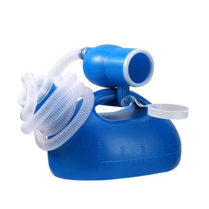 Travel Comfort | Men's Portable Urinal with Leak-Seal Lid & Removable Hose | 2L Capacity for On-the-Go Convenience 1