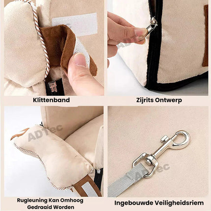 Travel Companion | Portable Dog Bed for Small Dogs with Anti-Slip Base | Cozy and Secure Travel Solution 2