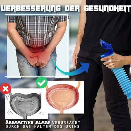 Travel Companion | Portable Men's Urinal with Leak-Proof Design | Compact & Reusable for On-the-Go Relief 1