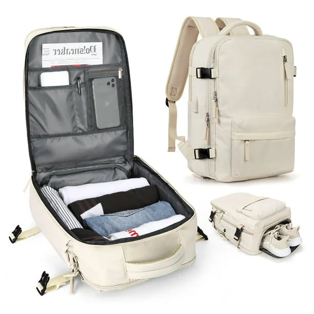 Travel Companion | Women's Laptop Backpack with USB Charging Port | Spacious Design for Work and Travel Comfort 0