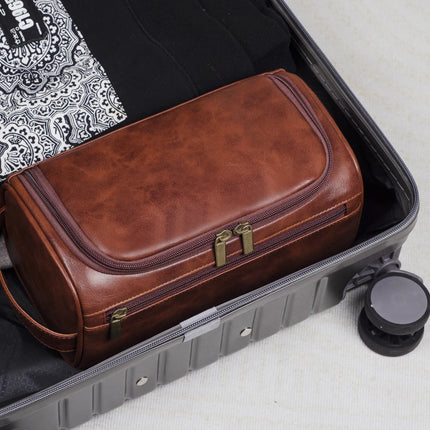 Travel Essentials | Premium Leather Toiletry Bag with Ample Storage | Stylish Organizer for Travelers 2