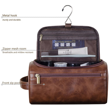 Travel Essentials | Premium Leather Toiletry Bag with Ample Storage | Stylish Organizer for Travelers 3