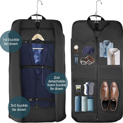 Travel Garment Bag | Foldable Waterproof Suit Organizer with 45L Capacity | Lightweight Design for Wrinkle-Free Travel 1
