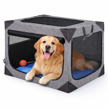 Travel Haven | Large Dog Crate with Chew-Resistant Fabric & Ventilation | Lightweight Design for Comfort and Security 0