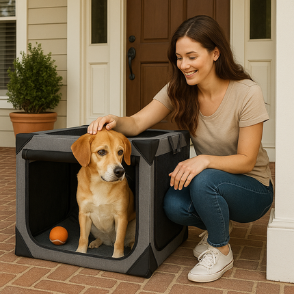 Travel Haven | Large Dog Crate with Chew-Resistant Fabric & Ventilation | Lightweight Design for Comfort and Security 2