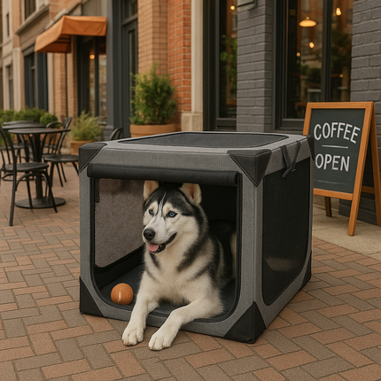 Travel Haven | Large Dog Crate with Chew-Resistant Fabric & Ventilation | Lightweight Design for Comfort and Security 5