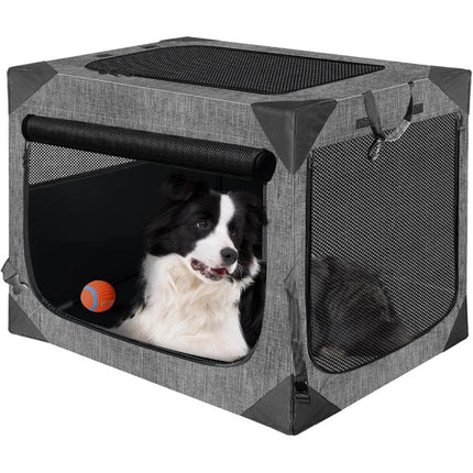 Travel Haven | Large Dog Crate with Chew-Resistant Fabric & Ventilation | Lightweight Design for Comfort and Security 8