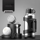 Travel Hiking Thermos | Stainless Steel Insulated Flask with Dual Functionality | Ideal for Hot & Cold Beverages 0