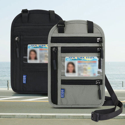 Travel Neck Pouch | RFID Blocking Passport Holder with Water-Resistant Design | Secure Storage for Valuables 3