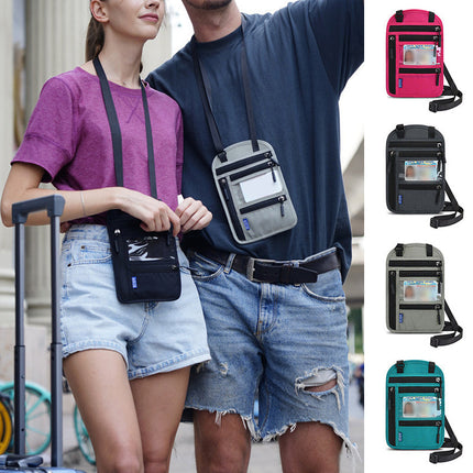 Travel Neck Pouch | RFID Blocking Passport Holder with Water-Resistant Design | Secure Storage for Valuables 7