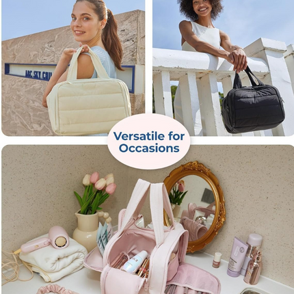 Travel Toiletry Bag | Hanging Dopp Kit with Waterproof Lining | Compact Organizer for Women 2