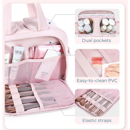 Travel Toiletry Bag | Hanging Dopp Kit with Waterproof Lining | Compact Organizer for Women 6