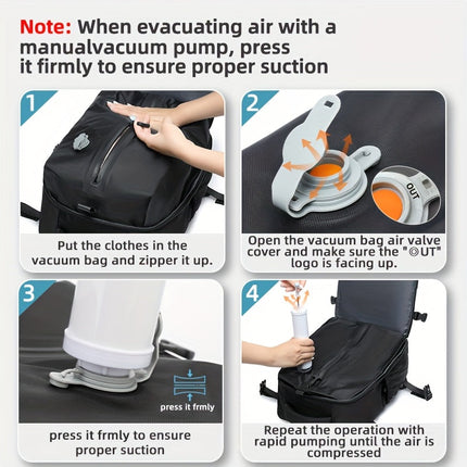 Travel Vacuum Backpack Set | Space-Saving Compression with Durable Material | Organized Packing Solution for Effortless Travel 10