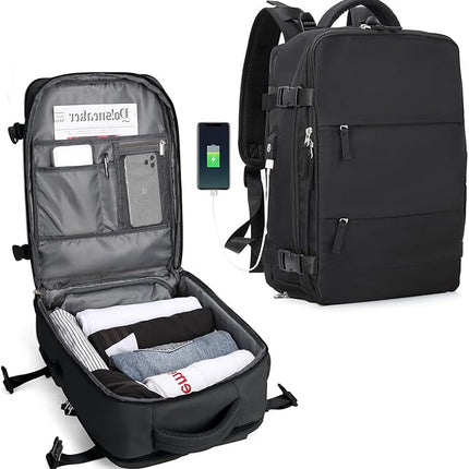 Traveler's Companion | Durable Backpack with USB Charging Port | Water-Resistant Design for Outdoor Adventures 0