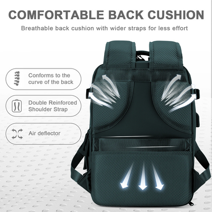 Traveler's Companion | Durable Backpack with USB Charging Port | Water-Resistant Design for Outdoor Adventures 1