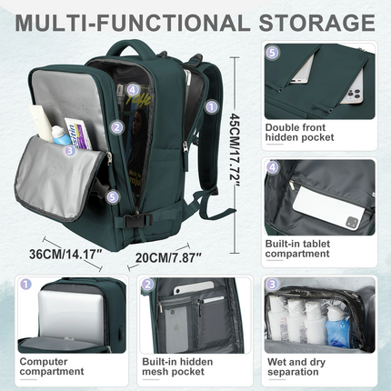 Traveler's Companion | Durable Backpack with USB Charging Port | Water-Resistant Design for Outdoor Adventures 3