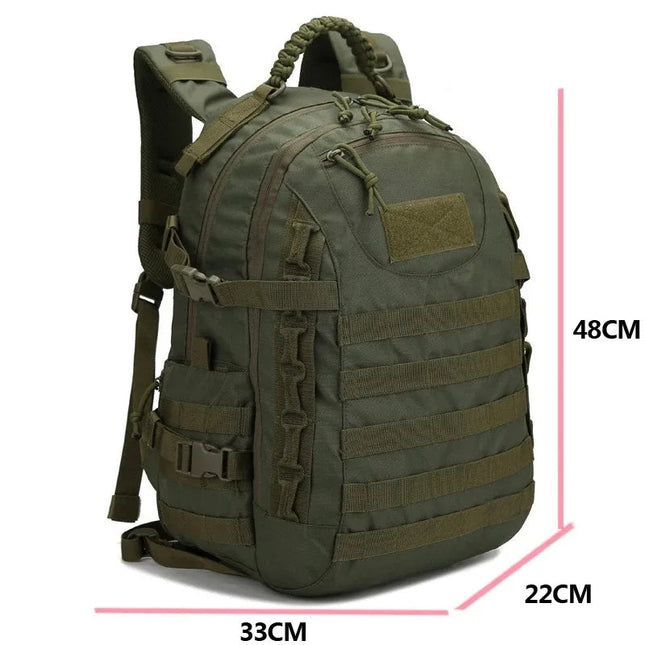 TrekNexus | 35L Tactical Hiking Backpack with MOLLE System | Waterproof Design for Outdoor Adventures 1