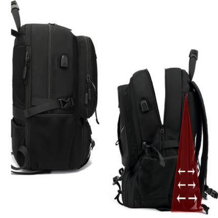 TrekX Expand | 60L Travel Backpack with Water-Repellent Fabric | Ergonomic Design for Comfort 2