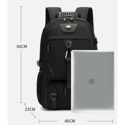 TrekX Expand | 60L Travel Backpack with Water-Repellent Fabric | Ergonomic Design for Comfort 6