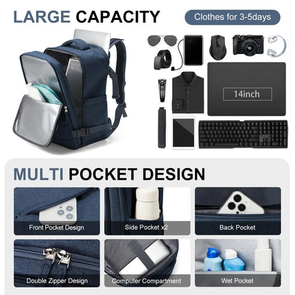 Trekvora | Travel Backpack with Waterproof Design & Laptop Compartment | Versatile Storage for Active Lifestyles 1