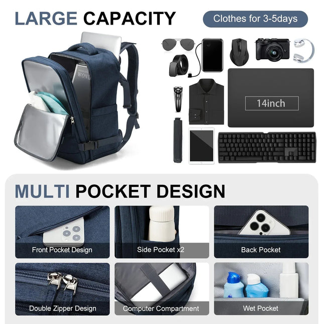 Trekvora | Travel Backpack with Waterproof Design & Laptop Compartment | Versatile Storage for Active Lifestyles 1