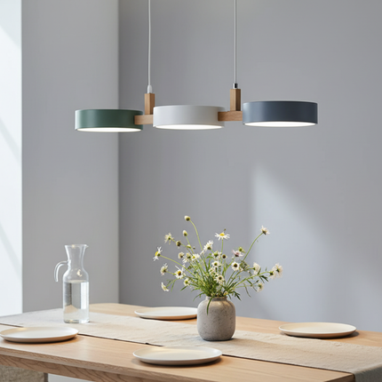 Trestle | Linear Pendant Light with Staggered Metal Shades | Scandinavian Design for Modern Spaces 0