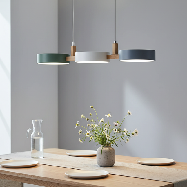 Trestle | Linear Pendant Light with Staggered Metal Shades | Scandinavian Design for Modern Spaces 0