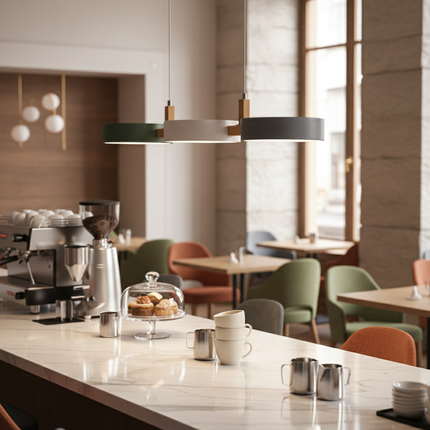 Trestle | Linear Pendant Light with Staggered Metal Shades | Scandinavian Design for Modern Spaces 3