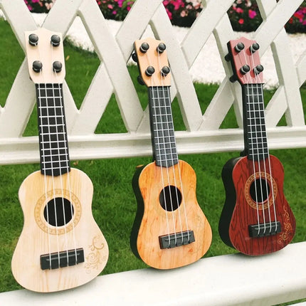 Kids Guitar Toy, Toy Guitar with Wood Grain Finish – image 4