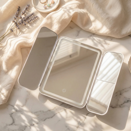 TriLuxe Glow | LED Vanity Mirror with Adjustable Brightness | Flawless Illumination for Perfect Makeup Application 2