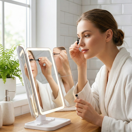 TriLuxe Glow | LED Vanity Mirror with Adjustable Brightness | Flawless Illumination for Perfect Makeup Application 3