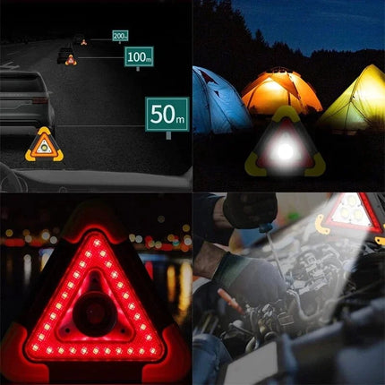 Triangular Emergency Light | COB LED Work Light with Power Bank Function | Versatile Safety Signal for Car Repairs and Camping 1
