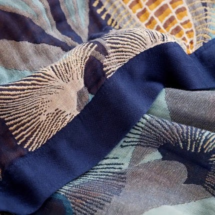 Tropical Haven | Jacquard Blanket Throw with Vibrant Palm Design | Cozy Accent for Year-Round Comfort 2